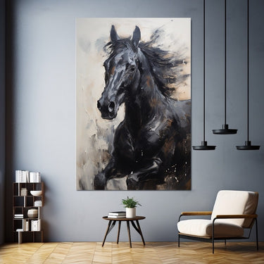 Peinture Cheval Noir